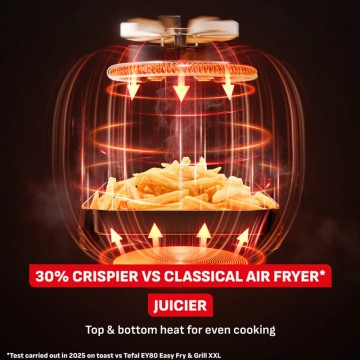 Tefal Air Fryer με Διπλό Αποσπώμενο Κάδο 7lt Μαύρο EY8328